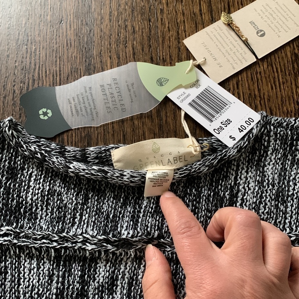 NWT Quagga Green Label poncho pullover - Picture 4 of 5